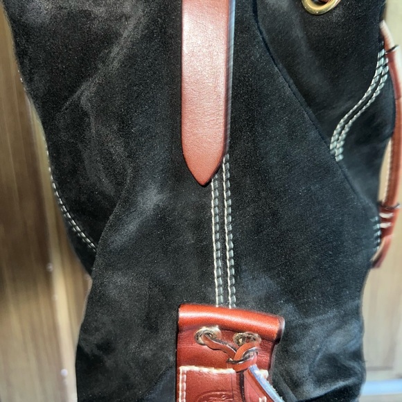 Dooney & Bourke Black Suede Shoulder Bag EUC - Picture 5 of 14
